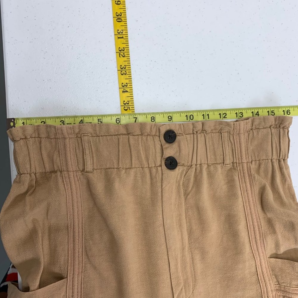 Urban Outfitters Paperbag Cargo Pants Size L NWT Linen Blend - Picture 9 of 9
